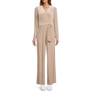 Women’s Long Sleeve Antonio Melani Velvet Jumpsuit